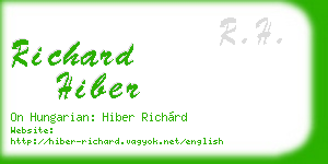 richard hiber business card
